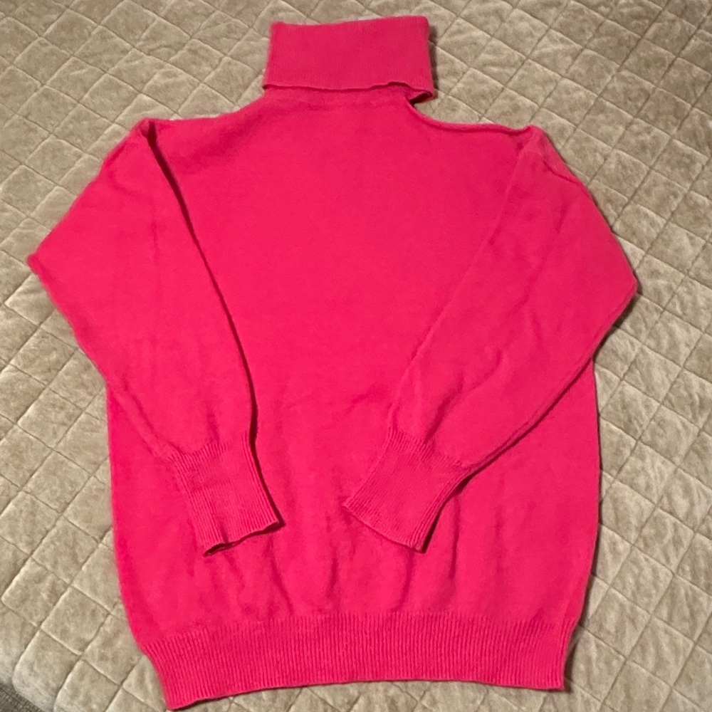 JODIFL Vibrant Pink Cut-Out Sweater